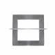 Barette carrée en aluminium argent pour rideaux - V.créations