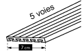 Rail 5 voies panneau japonais